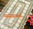 Rectangular coffee table linen table cloth table, Corcheted Lace Table linen, Tablecloth supplier