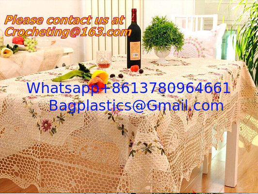 christmas tablecloths cotton and linen, Tablemat, Corcheted Lace Table linen, Tablecloth supplier