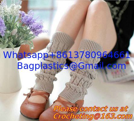 Lace,Trim Crochet Knit Foot Knee High cotton socks use for women Leg Warmers and Boot Sock supplier