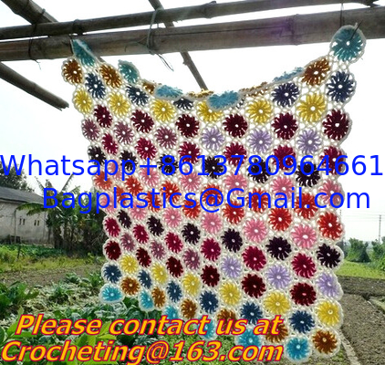 hook needle stripe daisied yarn blanket crochet blanket crochet blanket sofa blanket bed supplier