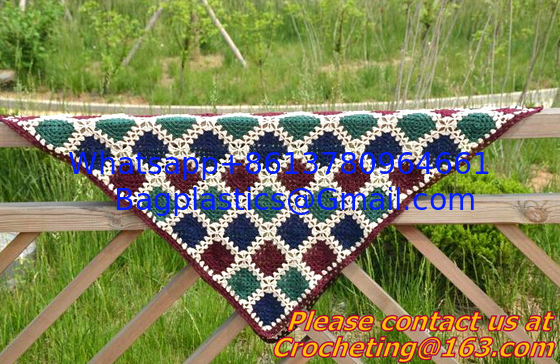 Handmade Crochet Yarn Baby Sheet Blankets Granny Square Afghan Coverlet Table Clothes supplier