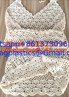 European style deep V-neck halter top ladies short paragraph bottoming openwork crochet to supplier