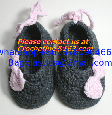 Newborn baby girl shoes crochet baby shoes infant sandals crochet kids sliper, shoes supplier