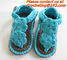 Slippers Baby crochet shoes crochet Cotton Crochet monkey Slippers Houseshoes pink green supplier