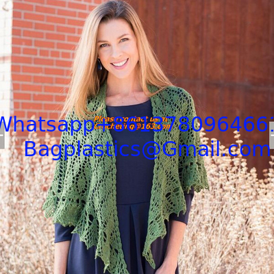 Hand Knitted Poncho, Brown Scarf,Wool Knitted Sweater Green Free Knitting Crochet Woman supplier