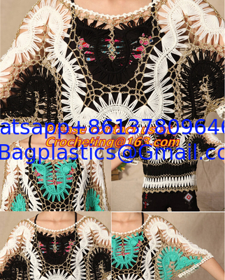 summer new sweet candy color women loose Crochet knitted blouse wears batwing hollow pullo supplier