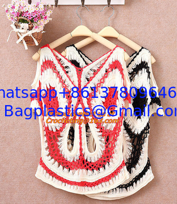 Blouse, Women, Hollow Out, Loose, Beach Crochet, Bikini, Blouses, Long Sleeve, Maxi Shirts supplier