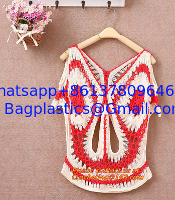 Blouse, Women, Hollow Out, Loose, Beach Crochet, Bikini, Blouses, Long Sleeve, Maxi Shirts supplier