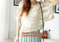 Crocheted, loose Crochet knitted blouse wears batwing hollow pullover sweaters top, hollow supplier