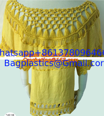 Knitted, Crocheted, Tassel, wear, tops, Cover Ups, Dress Tops, tassel, knitted, Boho supplier