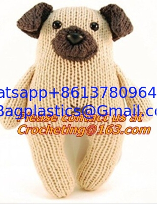 Handmade new style pure color crochet mou, Crochet Stuffed Toy Doll,knitting patterns toys supplier