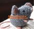 New design soft & lovely knit plush Littl, animal shaped whistle toys, colorful animal toy