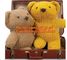Hand knit bear toy, hand knit panda toy, knit, knitting girl, 100% cotton yarn custom toys supplier