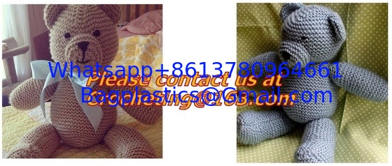 Custom kitted toys, knitting girl, 100% cotton yarn custom toys， Cheap custom plush toys supplier