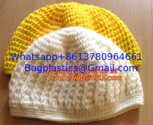 Newest stripe crocheted hat baby knitting hat for kids, Handmade newsborn baby knitted hat supplier