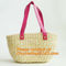Fashion Straw Beach Bag Summer Weave Woven Women Shoulder Bags Straw Handbags with Ribbons supplier