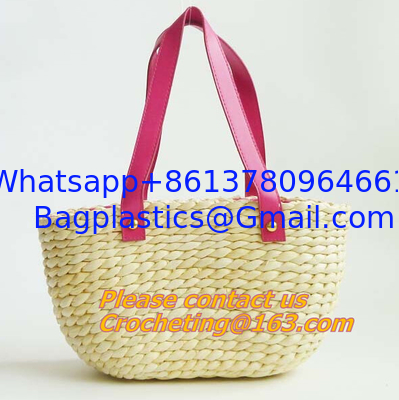 Fashion Straw Beach Bag Summer Weave Woven Women Shoulder Bags Straw Handbags with Ribbons supplier