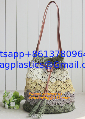 Straw pattern beach bags women handbag Women Bag in shoulder pouch for female bags supplier