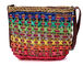 Fashion Women Straw Bag Weaving Bucket Style Travel Beach Shoulder Bags Charming Rainbow supplier