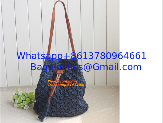 Straw pattern beach bags women handbag Women Bag in shoulder pouch for female bags supplier