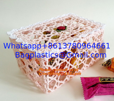 Lace Doily Bowl Basket Handicraft Wastepaper Wedding Gift Candy Basket supplier