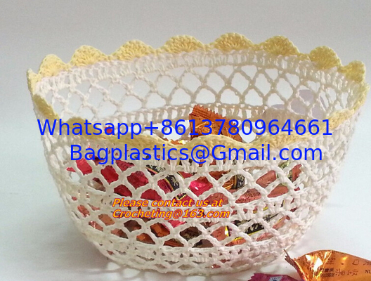 Lace Doily Bowl Basket Handicraft Wastepaper Wedding Gift Candy Basket supplier