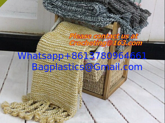 Portable Plain Cable Knit Sofa Blanket Thin 100 Cotton Blanket, blanket, carpet, rugs supplier