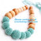 Ivory Nursing Necklace Crochet Bead Breastfeed Necklace Beige Wood Breastfeeding Crochet F supplier