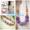 Handmade Nursing Necklace Crochet Beads Breastfeeding Crochet Flowers Natural Wood Accesso supplier