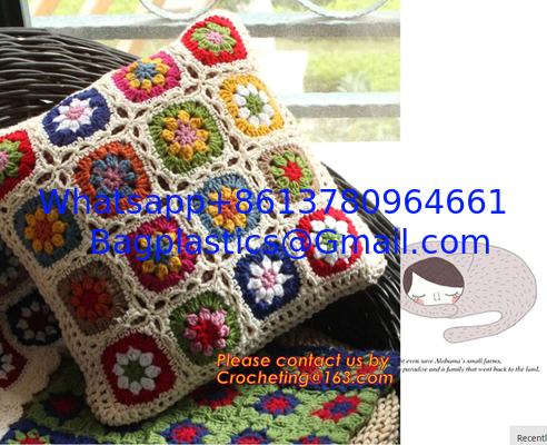 The good hand exclusive retro handmade crochet Mori stereo flower Retro Red Edge pillow supplier