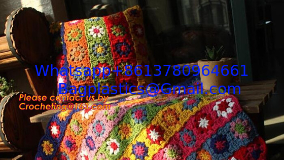 Handmade 100% Cotton Dimensional Flower Crochet Pillow Cushion Cover Decorative Cushion We supplier