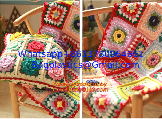 Crochet bed pillow Daisy hand-woven cushion covers Decorative Cushion flower cushion Weddi supplier