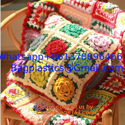 The good hand exclusive retro handmade crochet Mori stereo flower Retro Red Edge pillow supplier