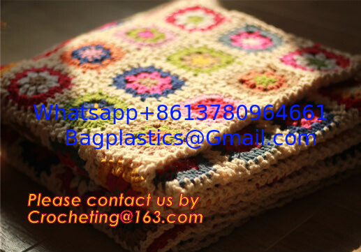 Handmade Crochet Pastoral Floral Blankets Decorative Sofa cover /Sofa Backrest Towel Weddi supplier