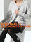 Korean Fashion Women Grey Deep V Neck Cashmere Cardigan, Ladies Sleeveless Knit Cashmere Pullover Sweater supplier