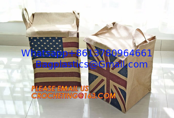 jute clothes store receive cube storage basket, Toys,Shoes,Clothes Organizing Jute Material Organizing Basket supplier