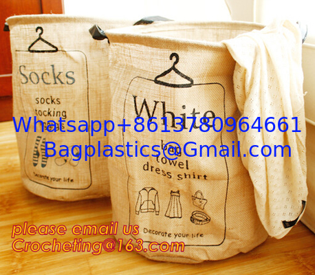 Jute Dirty clothes basket Foldable Dirty Clothes Washing Laundry Basket, Picnic Basket, Clothes Jute Basket, Food Storag supplier