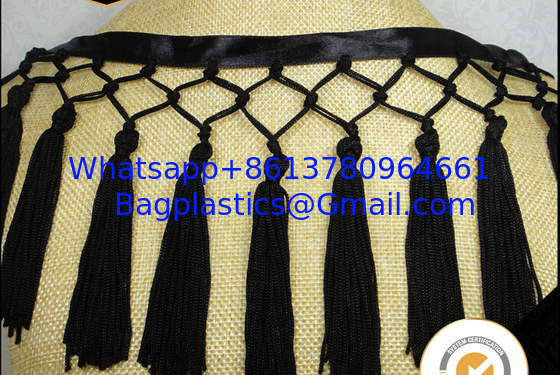 Tassel Fringe Trim Fabric Fringe for Costume Pillow Curtains, handmade beaded fringe for curtains, Vintage Multi Color supplier