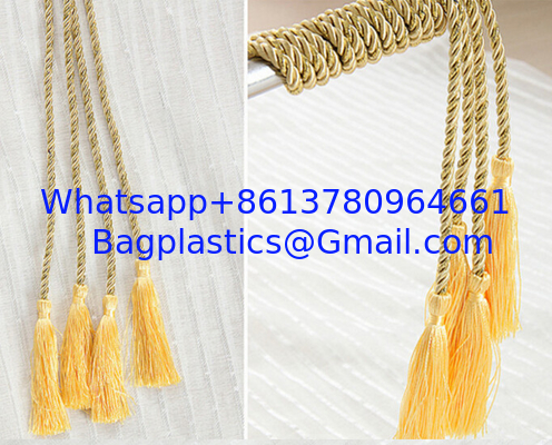 9cm polyester tassel with cord for curtain garments polyester Handmade decoration tassel, supplier