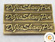 plate sewing metal brand logo label for handbag clothing, custom design handbag metal accessories logo, antique brass supplier