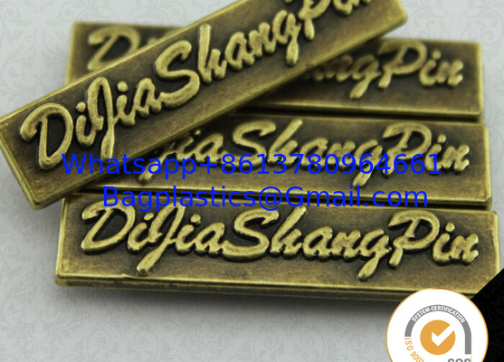 Fashion Custom Metal Clothing Labels Jeans Metal Label Metal Brand Logo Label for handbags, Anti Brass Custom metal labe supplier