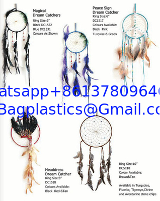 Dreamcatcher Gift checking Dream Catcher Net With natural stones Feathers Wall Hanging Decoration Ornament supplier