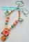 Baby sling necklace, baby bracelet, crochet bracelet, teething bracelet, crochet long funky beaded necklace supplier