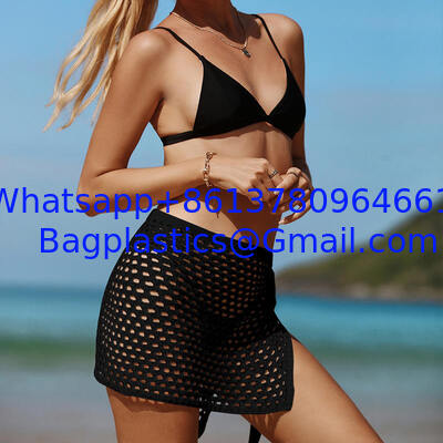 Swimwear Cover Up, Fashion Beach Hand Crochet Shawl Capelet Cover Up Sunscreen Net Triangle Fishnet Skirt Knitted Texture One-piece Short Beach Overskirt Swimsuit Cover Ups Vacation supplier