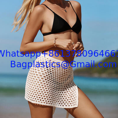 Swimwear Cover Up, Fashion Beach Hand Crochet Shawl Capelet Cover Up Sunscreen Net Triangle Fishnet Skirt Knitted Texture One-piece Short Beach Overskirt Swimsuit Cover Ups Vacation supplier