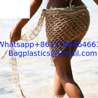 Swimwear Cover Up, Fashion Beach Hand Crochet Shawl Capelet Cover Up Sunscreen Net Triangle Fishnet Skirt Knitted Texture One-piece Short Beach Overskirt Swimsuit Cover Ups Vacation supplier