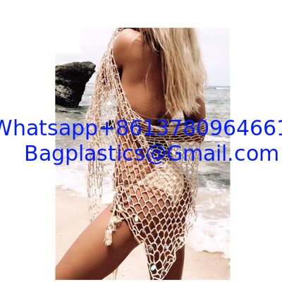 Swimwear Cover Up, Fashion Beach Hand Crochet Shawl Capelet Cover Up Sunscreen Net Triangle Fishnet Skirt Knitted Texture One-piece Short Beach Overskirt Swimsuit Cover Ups Vacation supplier