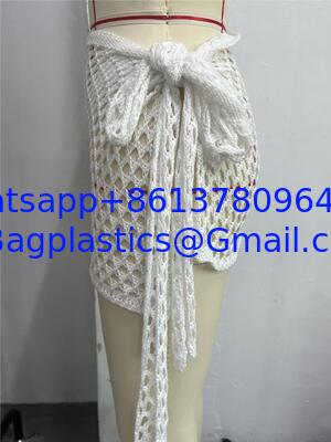 Swimwear Cover Up, Fashion Beach Hand Crochet Shawl Capelet Cover Up Sunscreen Net Triangle Fishnet Skirt Knitted Texture One-piece Short Beach Overskirt Swimsuit Cover Ups Vacation supplier