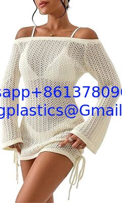 Swimwear Cover Up Fashion Beach Hand Crochet Shawl Capelet Skirt Knitted Texture One-Piece Short Hand Crochet Shawl Swimsuit Cover Ups Fashion Accessories supplier