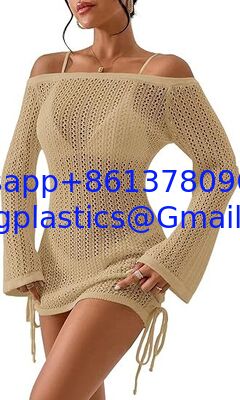 Swimwear Cover Up Fashion Beach Hand Crochet Shawl Capelet Skirt Knitted Texture One-Piece Short Hand Crochet Shawl Swimsuit Cover Ups Fashion Accessories supplier